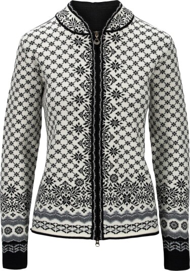 Dale of Norway Women's Solfrid Jacket Off White Black Schiefer Grau S Dale of Norway Women's Solfrid Jacket Off White Black Schiefer Grau S