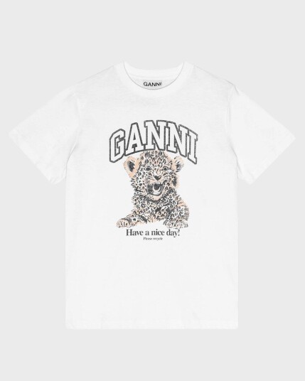 Ganni Dame Topper Hvit XL Ganni Dame Topper Hvit XL