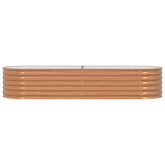 Hevet Hagebed Brun med Tre look 240x80x44 cm Stål Hevet Hagebed Brun med Tre look 240x80x44 cm Stål