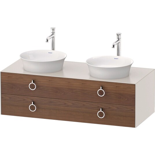 Duravit White Tulip Servantskap 2 skuf. 130x55x40,8 cm Valnøtt/Nordisk Hvit