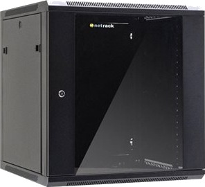 Netrack Rack Skap Veggmonterbar Svart 12U 19" Netrack Rack Skap Veggmonterbar Svart 12U 19"