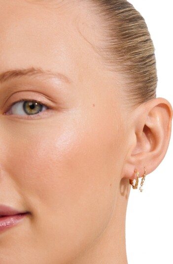 Pilgrim Morin Earrings 2 In 1 Set Gold Plated   Gold   ONE SIZE