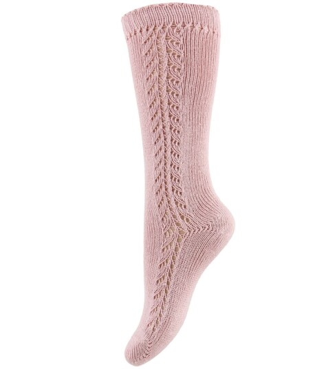 Condor Knestrømper m. Hullmønster Lys Rosa 18 24 md Sokker 86 92