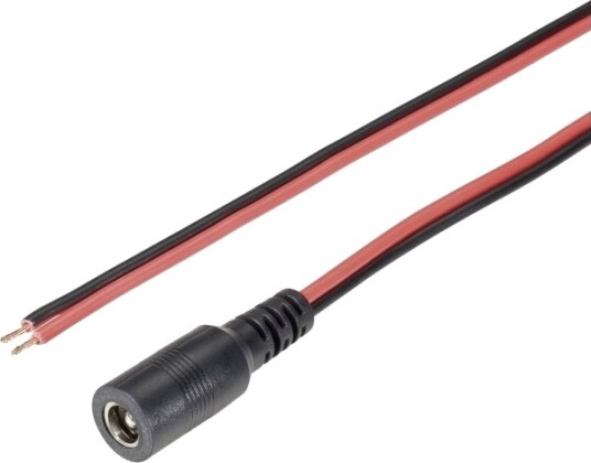 Bkl Electronic Lavspent Tilkoblingskabel Lavspennings Tilkobling Åpen Ende 5.5 Mm 2.1 Mm 2.1 Mm 2.00 M 1 Stk