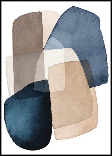 Blue Brown Blocks Plakat Plakat / 100x150cm Blue Brown Blocks Plakat Plakat / 100x150cm