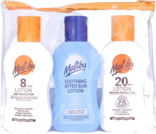 Malibu Sun Protection Travel Pack SPF 8 And 20 300 ml