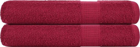 vidaXL Håndklær FROGN 2 stk burgunder 100x200 cm 360 gsm vidaXL Håndklær FROGN 2 stk burgunder 100x200 cm 360 gsm