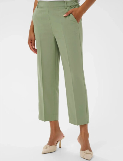 Kaffe Kasakura Hw Cropped Pants Green 36 Kaffe Kasakura Hw Cropped Pants Green 36