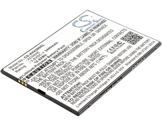 Archos P336688 batteri (3400 mAh 3.8 V, Sort)