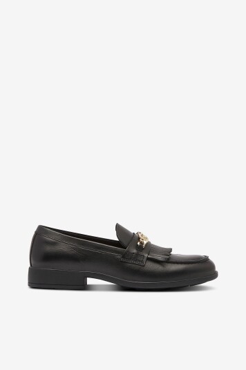 Tommy Hilfiger Loafers TH Chain Fringe Leather Svart