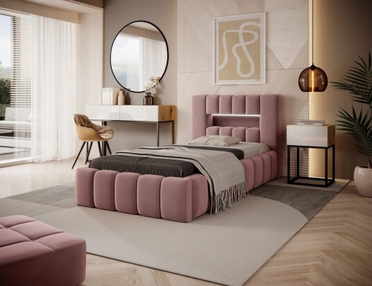 Lamica Sengeramme 90x200 cm Rosa