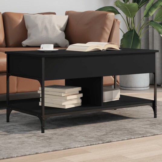 Salongbord svart 100x50x50 cm konstruert tre og metall 8721012479050