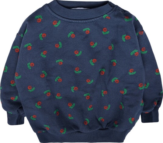 Bobo Choses Stamp Bloom All Over Sweatshirt NAVY 86