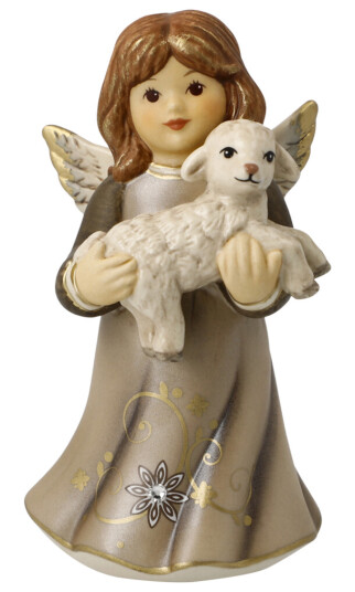 Goebel Walnut engel Little Shepherd med Swarovski®-krystall 8,5 cm