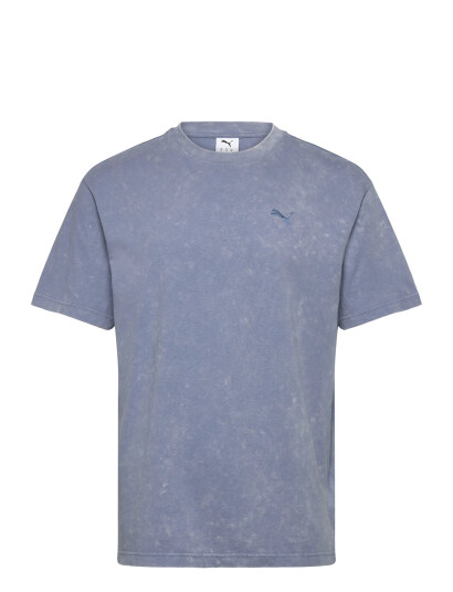 PUMA Ess Elevated Relaxed Wash Tee - Blue - M