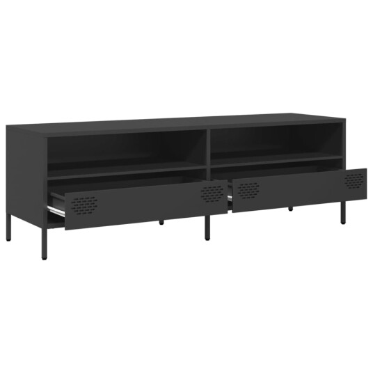 TV-benk svart 135x39x43,5 cm kaldvalset stål 8721102930911 TV-benk svart 135x39x43,5 cm kaldvalset stål 8721102930911