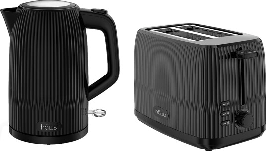 Hâws Hâws Toaster 800W & Water Kettle 2200W   Black   ONE SIZE