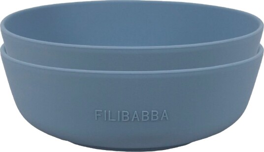 Filibabba Silikone Skål 2-Pak - Powder Blue - Blue - ONE SIZE Filibabba Silikone Skål 2-Pak - Powder Blue - Blue - ONE SIZE