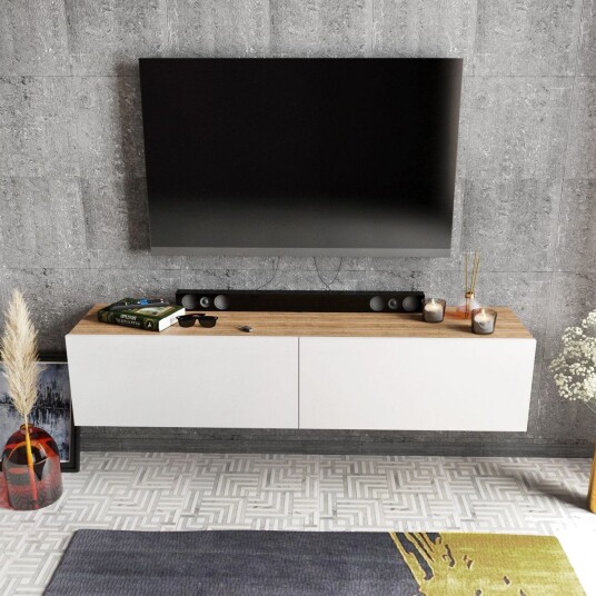 Rinorea Tv-benk 159,7x34,1 cm - Hvit Rinorea Tv-benk 159,7x34,1 cm - Hvit