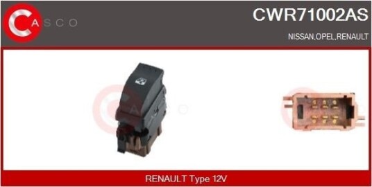 Bryter, vindusheis CASCO CWR71002AS