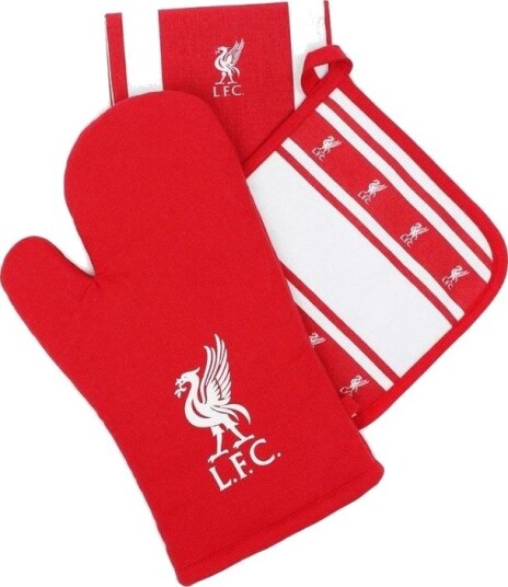 Liverpool Grytevott håndkle og gryteklut Sett Rød/Hvit Liverpool FC størrelse One Size