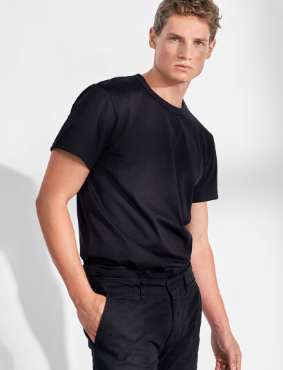 Bread & Boxers Crew Neck Pima Black M Bread & Boxers Crew Neck Pima Black M