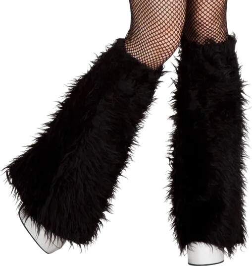 Carnival Voksens Svarte Hårete Leggings.Size-One Size