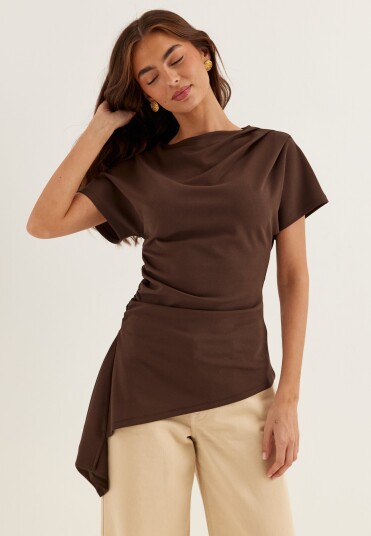 Bubbleroom Assymetric Drapy Top