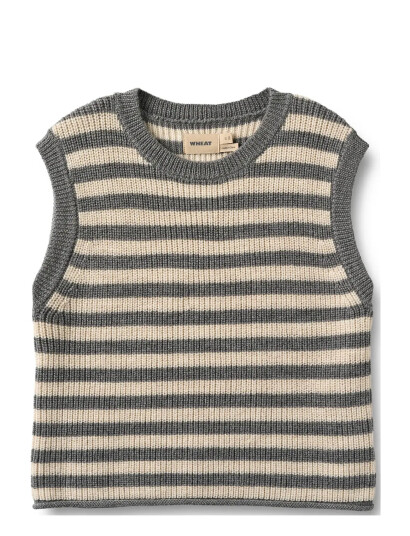 Wheat Knit Vest Ruby Grey 122