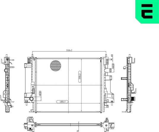 Radiator, motorkjøling ERA 673397
