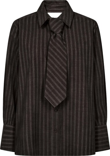 IVY Copenhagen Ivy Filippa Essential Mens Tie Shir   Khaki green   36