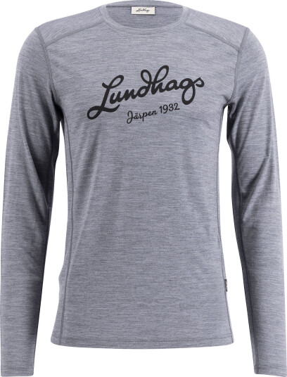 Lundhags Men's Fulu Merino Longsleeve T-Shirt Grey Melange S, Grey Melange