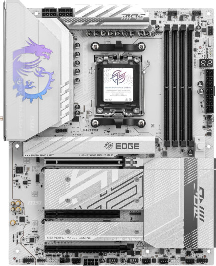 MSI MPG B850 Edge TI ATX hovedkort med Wi-Fi 7 og DDR5 RAM MSI MPG B850 Edge TI ATX hovedkort med Wi-Fi 7 og DDR5 RAM