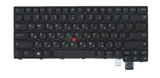 Lenovo Darfon - Brbart tastatur - til utskifting - Hebraisk - Svart