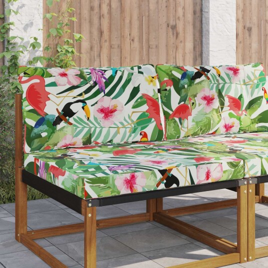 vidaXL Ute sofa pute 2 pcs fargerik Polyester