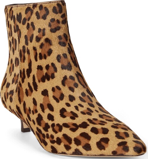 Lauren Ralph Lauren Francesca Leopard Print Haircalf Bootie MODERN LEOPARD 36