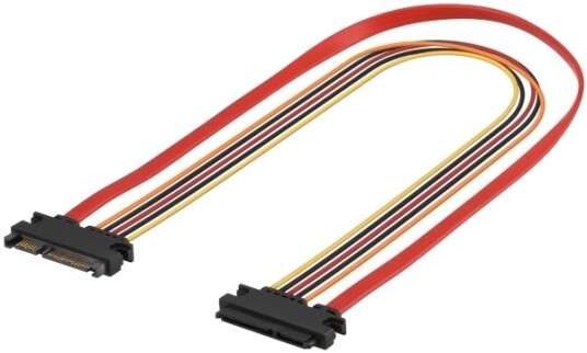 Sata Forlengelseskabel Sata 22 Pins Hann Til Sata 22 Pins Hunn 5V + 12V 0,5 M Sata Forlengelseskabel Sata 22 Pins Hann Til Sata 22 Pins Hunn 5V + 12V 0,5 M
