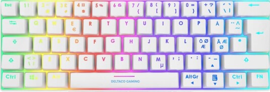 Deltaco Gaming Compact Rgb Mekaniskt Tastatur White Line [Content Red]