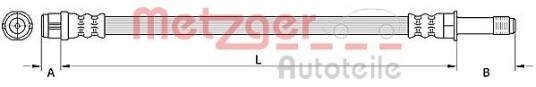 Bremseslange METZGER 4110886