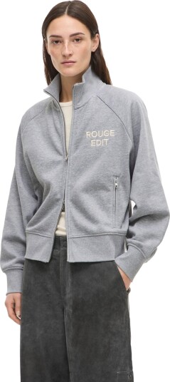 ROUGE EDIT Rouyork L/S High Neck Zipper Sweat   Grey   XS