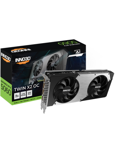 Inno3D GeForce RTX 5060 Twin X2 OC 8GB GDDR7 Grafikkort