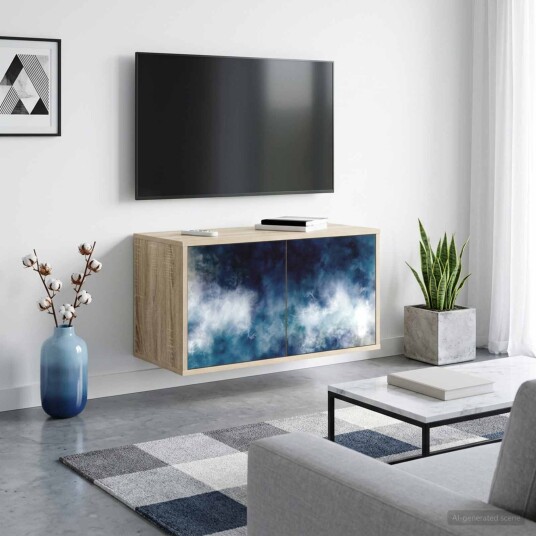 vidaXL Vegghengt TV skap RAALTE 69 x 33 x 40 cm Sonoma eik