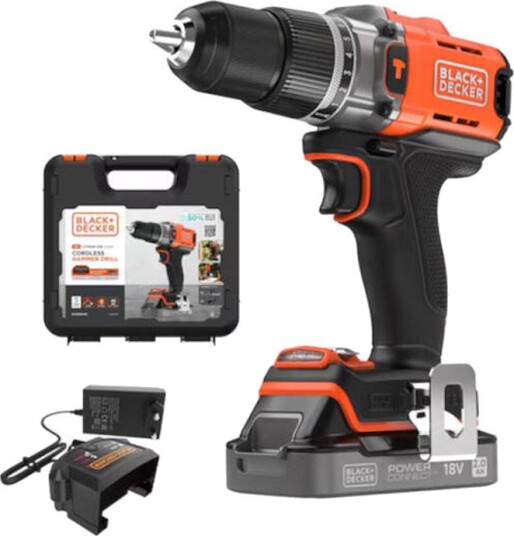 BLACK+DECKER Borskrutrekker BCD383D1XK-QW 18 v BLACK+DECKER Borskrutrekker BCD383D1XK-QW 18 v