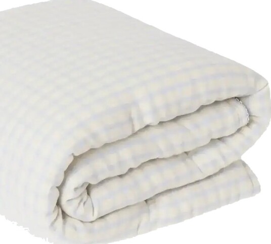 Garbo&Friends Muslin Duvet Cover Single 140X200 Cm Gingham Sky Blue Cream 48X48 Garbo&Friends Muslin Duvet Cover Single 140X200 Cm Gingham Sky Blue Cream 48X48