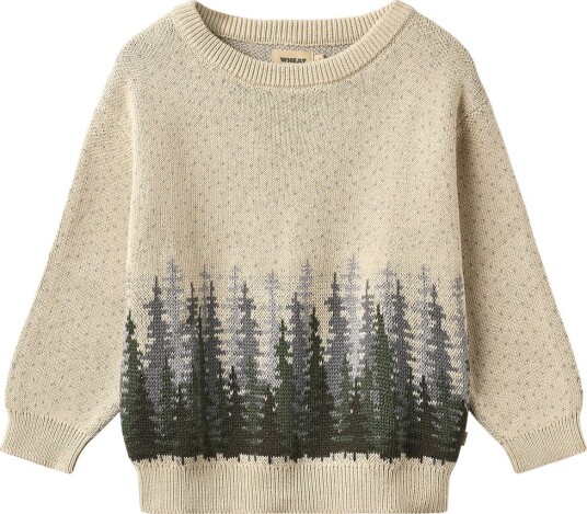 Wheat Genser Strikk Finley Offwhite Wheat 4 år (104) Genser Beige Grå Grønn
