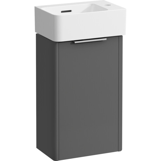 LAUFEN MØBELPAKKE BASE M/ SAPHIRKERAMIK SERVANT OG 1 DØR, TRAFFIC GREY