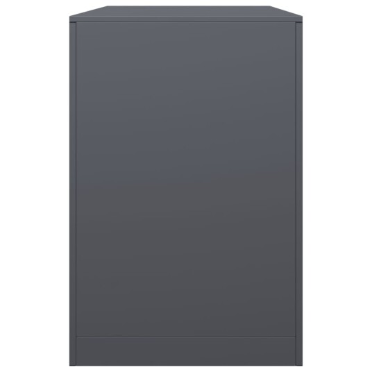 Vedstativ antrasitt 100x40x60 cm stål