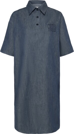 Maison Kitsune Buttoned Polo Dress   Navy   36