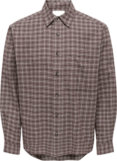 ONLY & SONS Onsgudmund Loose Ls Checked Shirt Brown XS
