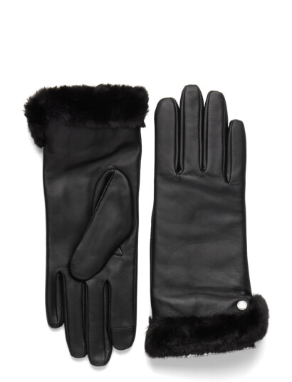 Lauren Ralph Lauren Faux Fur Lined Leather Touch G - Black - L